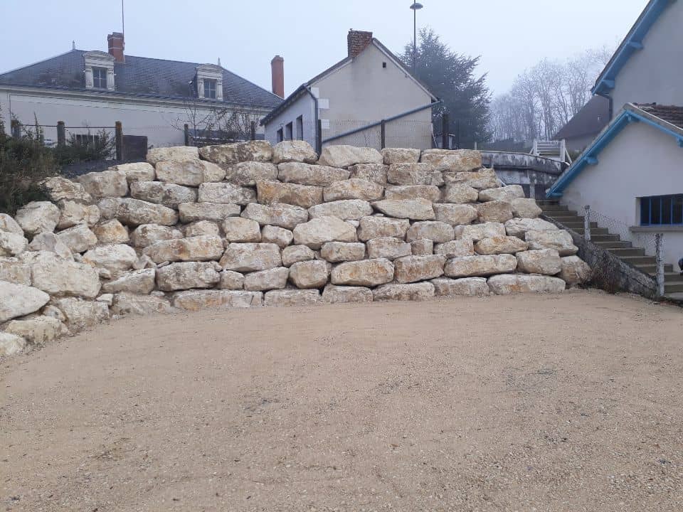 Travaux enrochement et gabion à Thésée prés de Blois et Amboise (41)